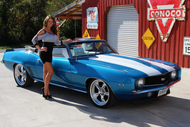 1969 Blue Chevrolet Camaro Convertible
