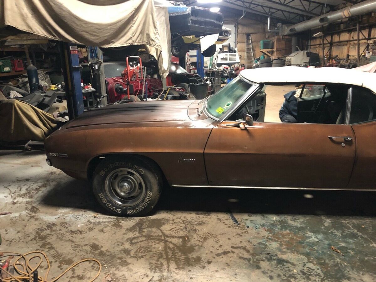 1969 brown Chevrolet Camaro Convertible