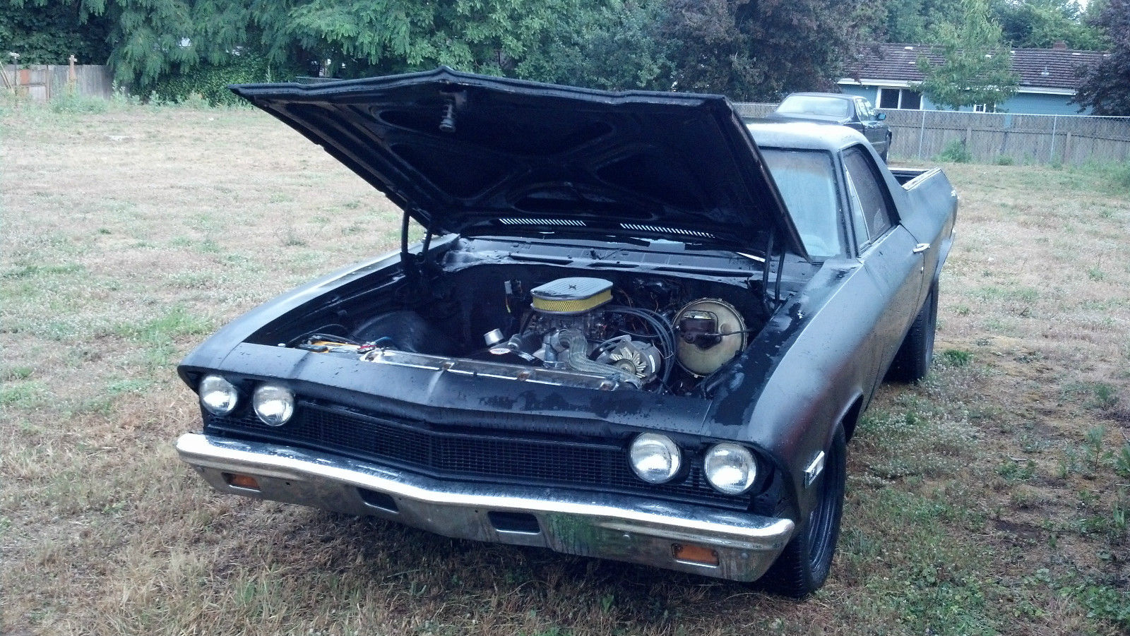 1968 Black Chevrolet El Camino 2 door