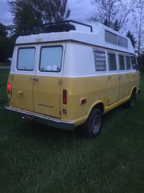 1969 yellow Chevrolet C-10 Van Camper