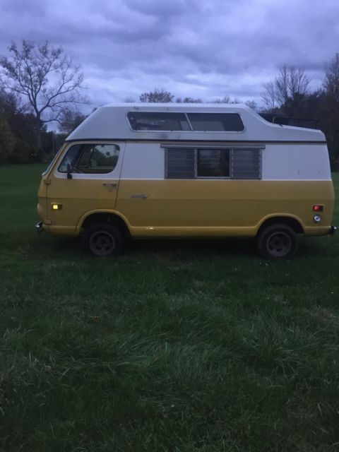 1969 yellow Chevrolet C-10 Van Camper