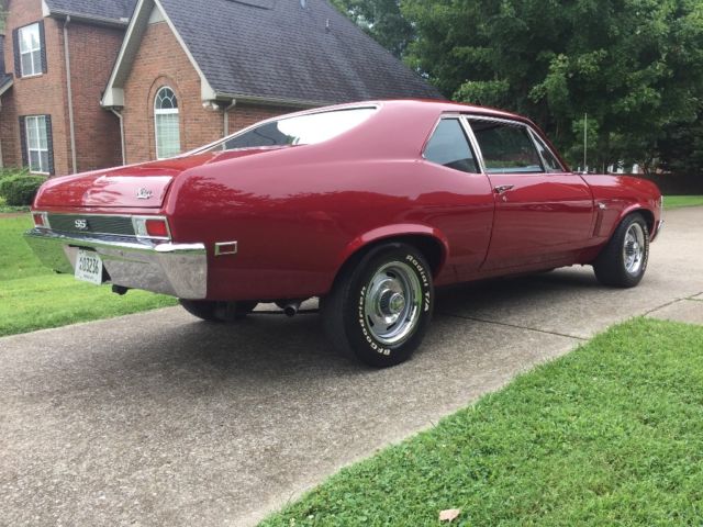 1969 Red Chevrolet Nova Coupe