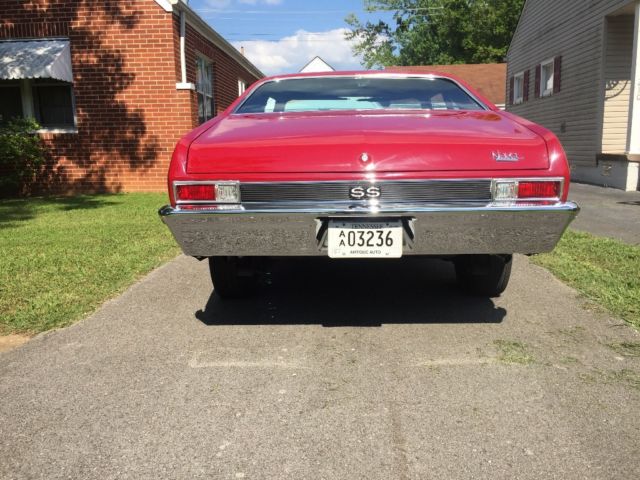 1969 Red Chevrolet Nova Coupe