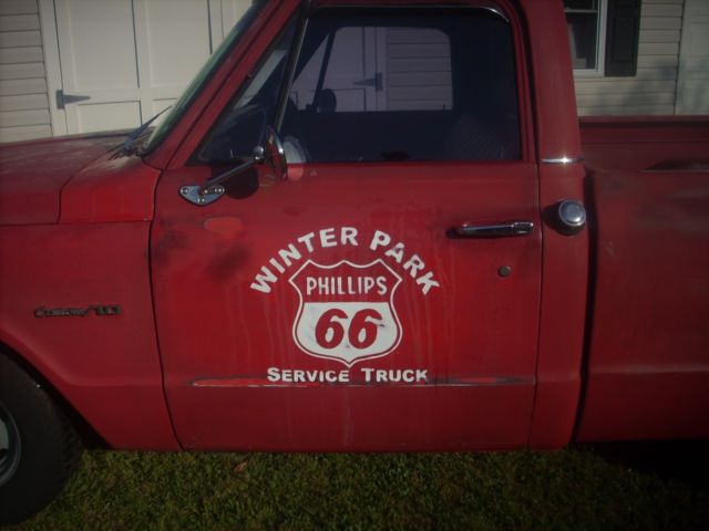 1969 RED Chevrolet C-10 Standard Cab Pickup