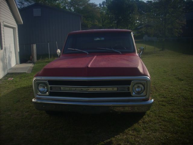 1969 RED Chevrolet C-10 Standard Cab Pickup