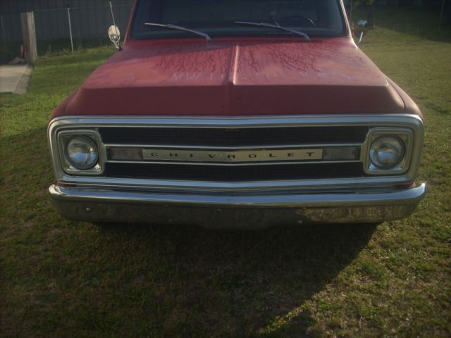 1969 RED Chevrolet C-10 Standard Cab Pickup
