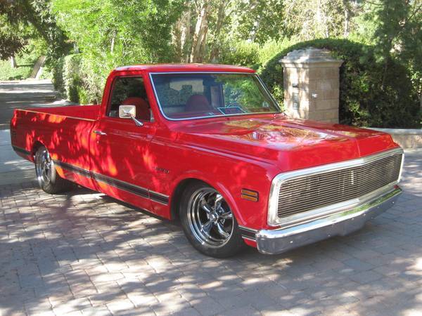 1969 Red Chevrolet C-10 Standard Cab Pickup