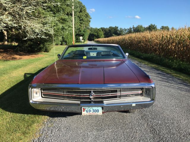 1969 Burgundy Chrysler 300 Series Convertible