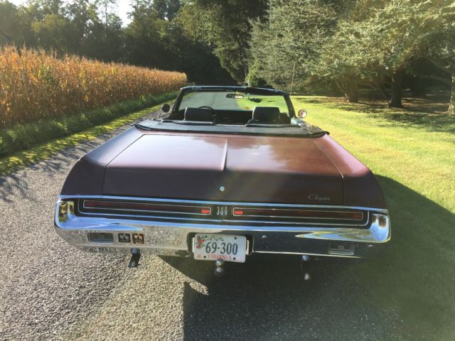 1969 Burgundy Chrysler 300 Series Convertible