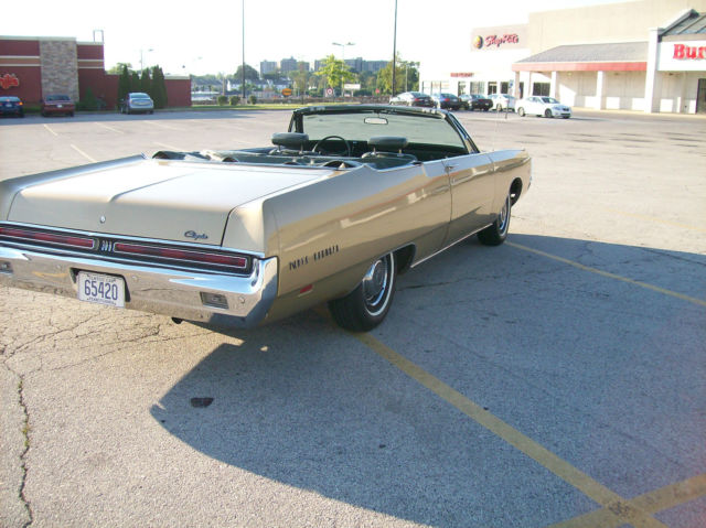 1969 Gold Chrysler 300 Series Convertible