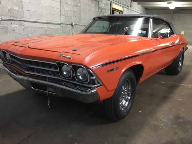 1969 Orange Chevrolet Chevelle Convertible