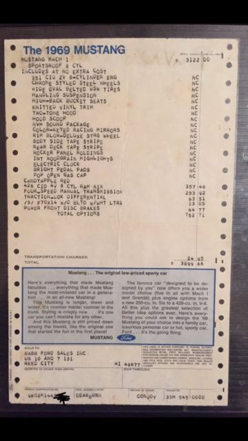 1969 T5 Candyapple Red with Low Gloss Black Ford Mustang Sportsroof