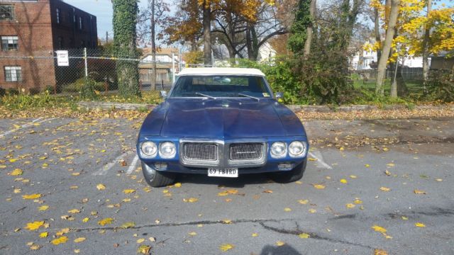 1969 Blue Pontiac Firebird Convertible