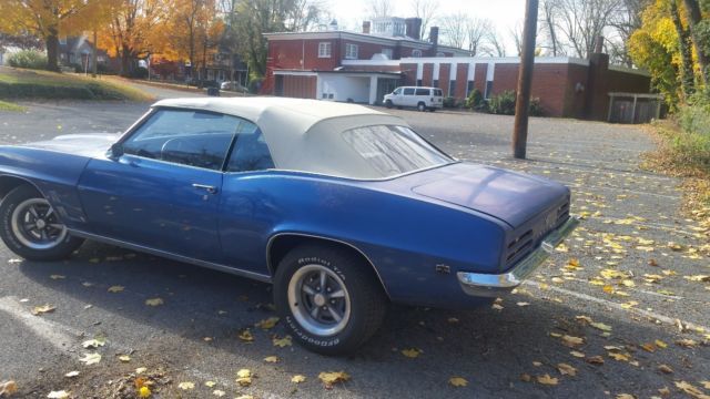 1969 Blue Pontiac Firebird Convertible