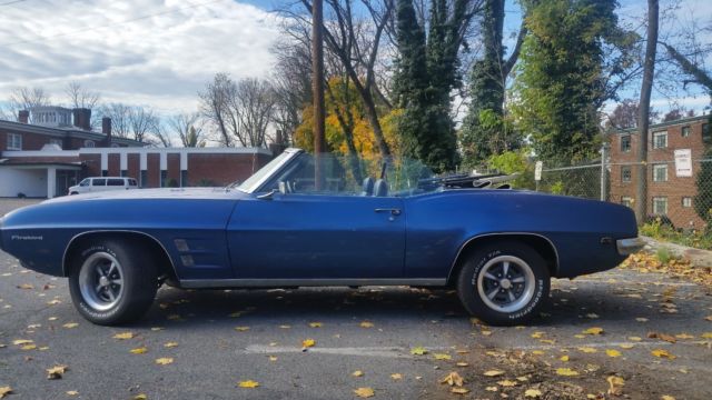 1969 Blue Pontiac Firebird Convertible
