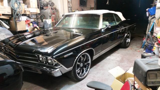 1969 Black Chevrolet Chevelle Convertible