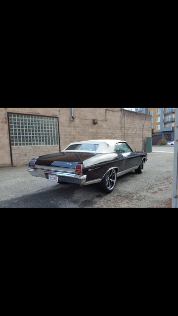 1969 Black Chevrolet Chevelle Convertible