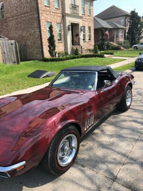 1969 Burgundy Chevrolet Corvette Convertible