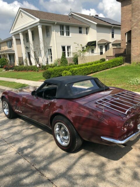 1969 Burgundy Chevrolet Corvette Convertible