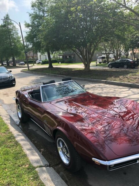1969 Burgundy Chevrolet Corvette Convertible