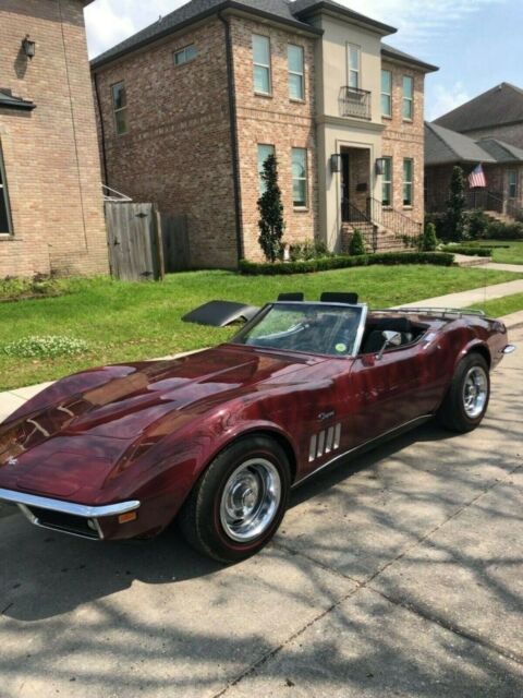 1969 Burgundy Chevrolet Corvette Convertible