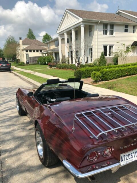 1969 Burgundy Chevrolet Corvette Convertible