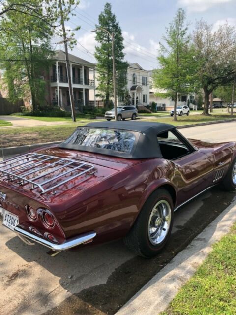 1969 Burgundy Chevrolet Corvette Convertible