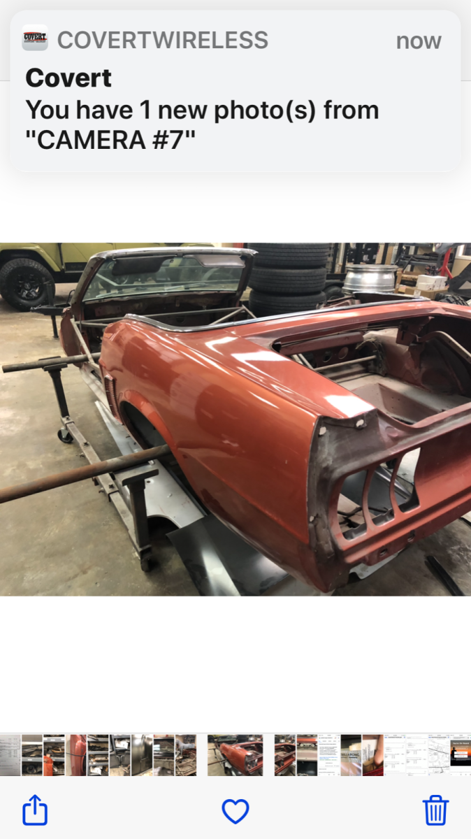 1969 Red Ford Mustang Convertible