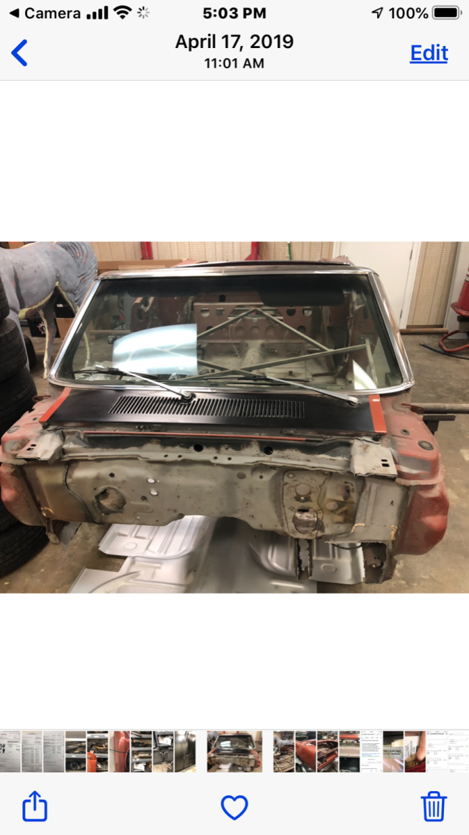 1969 Red Ford Mustang Convertible