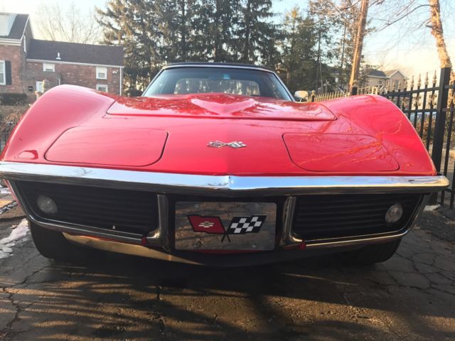 1969 Red Chevrolet Corvette Convertible