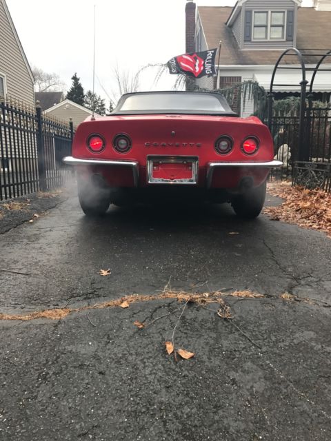 1969 Red Chevrolet Corvette Convertible