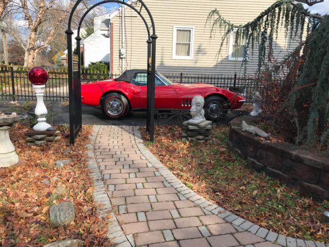 1969 Red Chevrolet Corvette Convertible