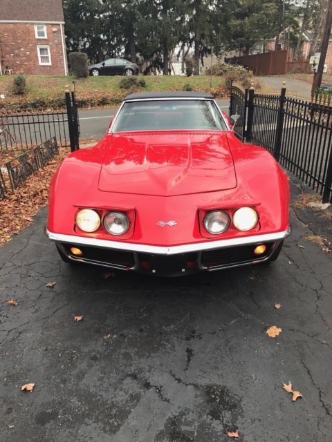 1969 Red Chevrolet Corvette Convertible