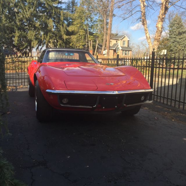1969 Red Chevrolet Corvette Convertible