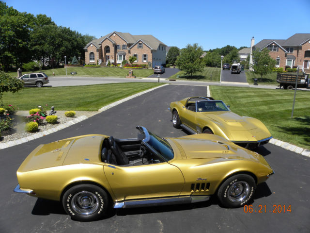 1969 Gold Chevrolet Corvette Convertible