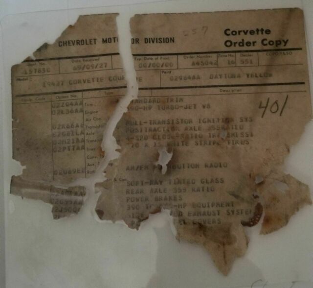 1969 Yellow Chevrolet Corvette Coupe