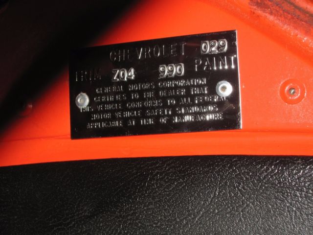 1969 MONACO ORANGE Chevrolet Corvette Coupe