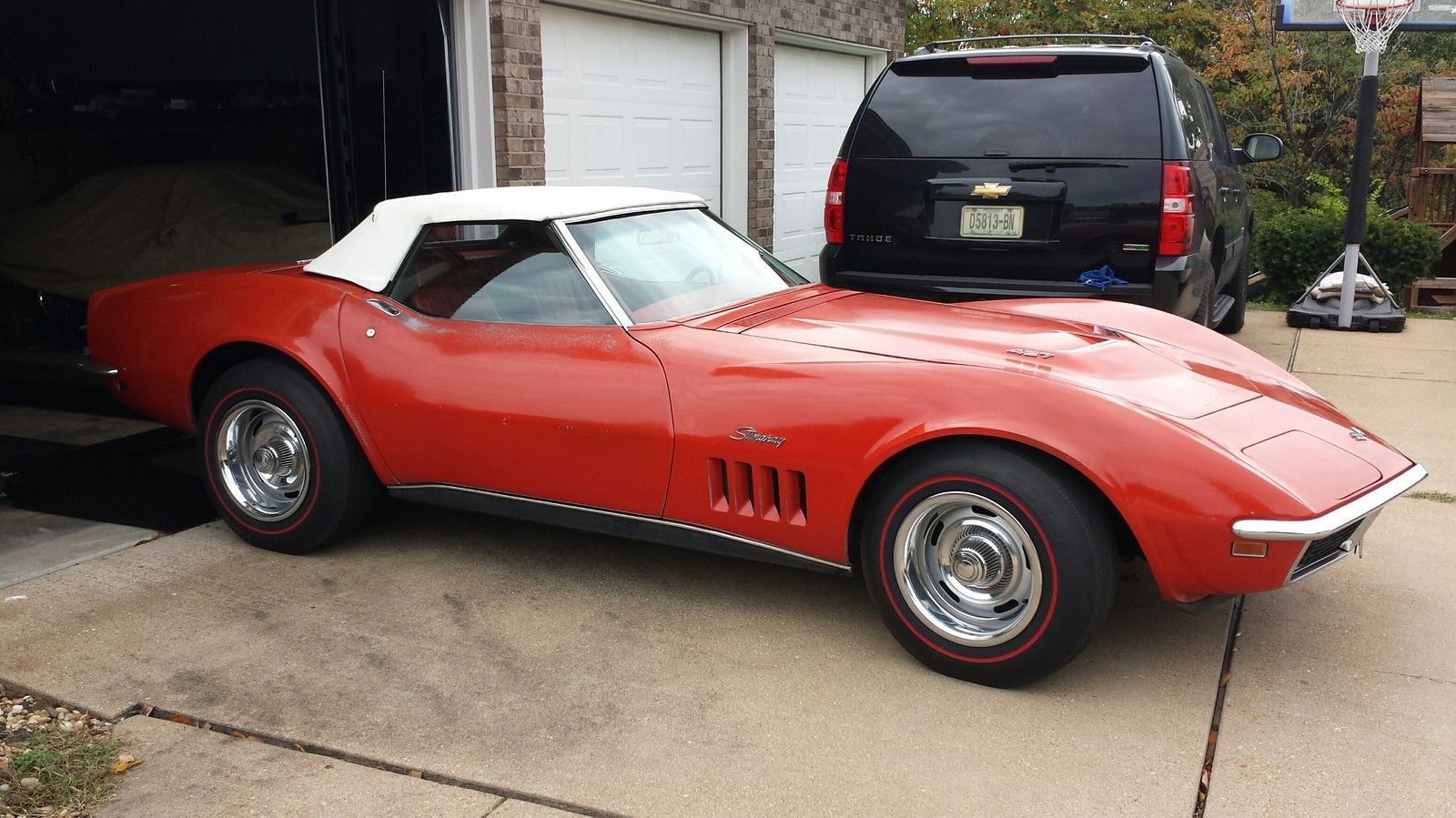 1969 Red Chevrolet Corvette Convertible