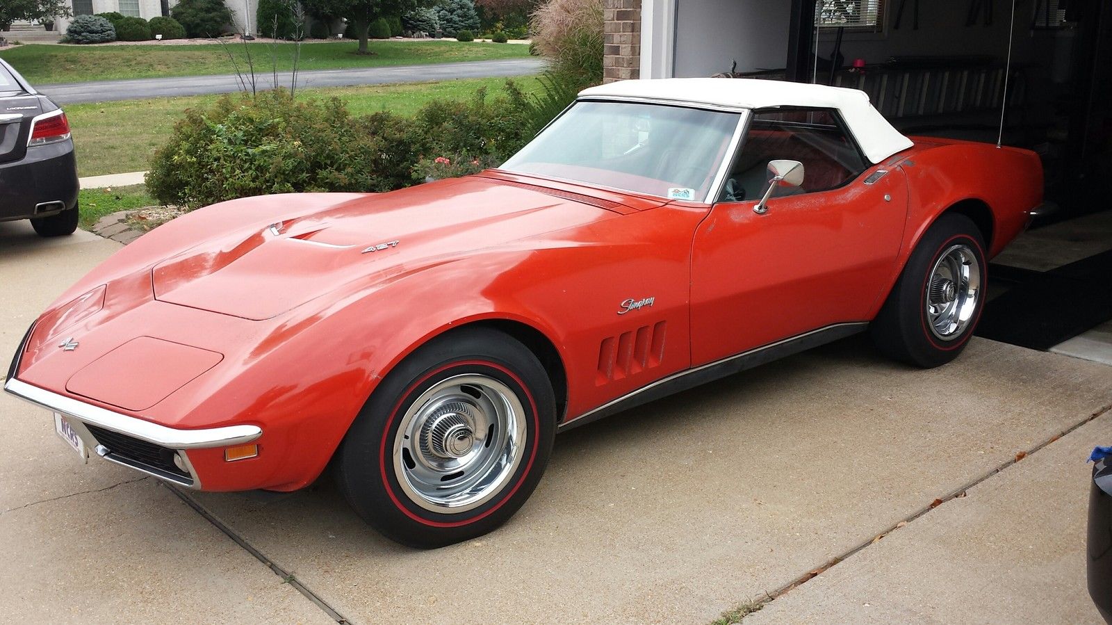 1969 Red Chevrolet Corvette Convertible