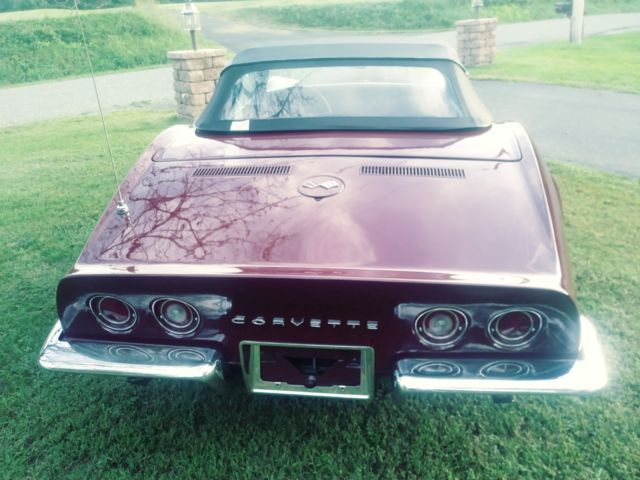 1969 Burgundy Chevrolet Corvette Convertible