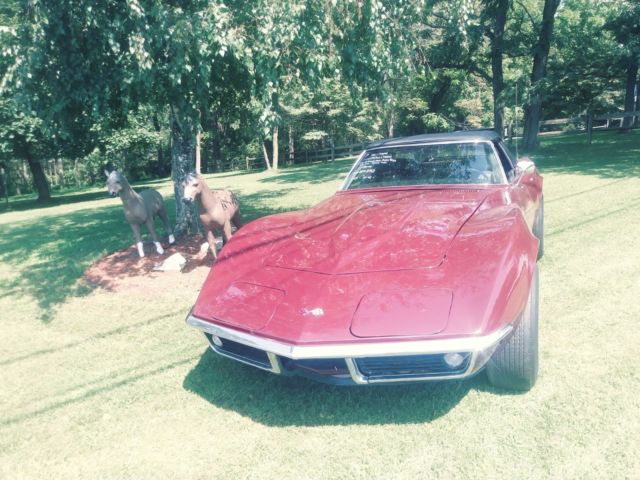 1969 Burgundy Chevrolet Corvette Convertible