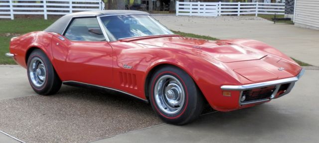 1969 Red Chevrolet Corvette Convertible