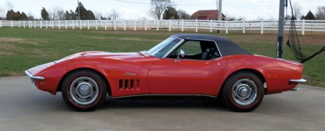 1969 Red Chevrolet Corvette Convertible