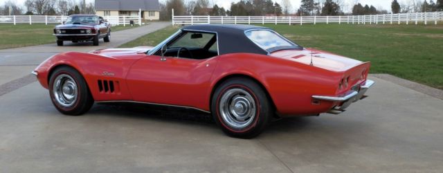 1969 Red Chevrolet Corvette Convertible