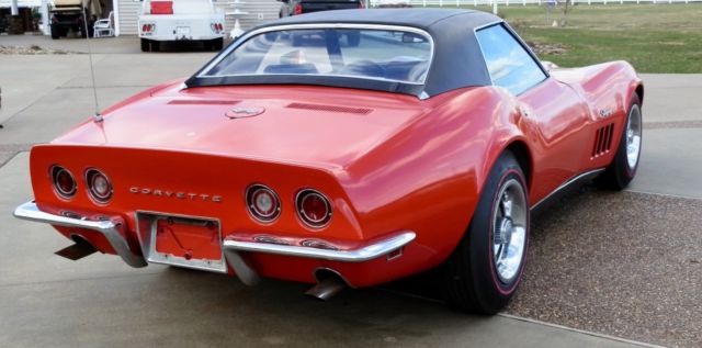 1969 Red Chevrolet Corvette Convertible
