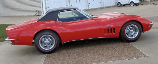 1969 Red Chevrolet Corvette Convertible