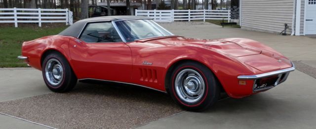 1969 Red Chevrolet Corvette Convertible