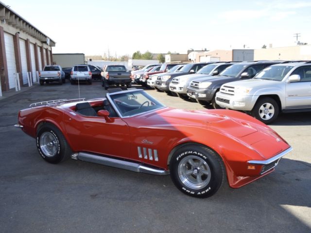 1969 Red Chevrolet Corvette Convertible