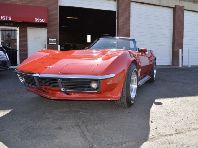 1969 Red Chevrolet Corvette Convertible