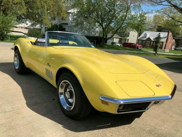 1969 Yellow Chevrolet Corvette Convertible